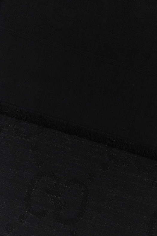 Black silk blend scarf Black GUCCI (6636713GC43)