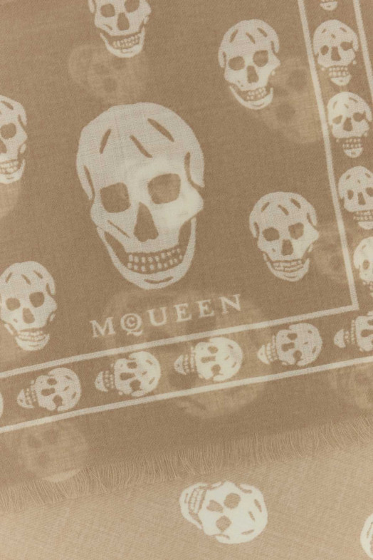 Шарф из шифона с принтом ALEXANDER MCQUEEN (8078893222Q)