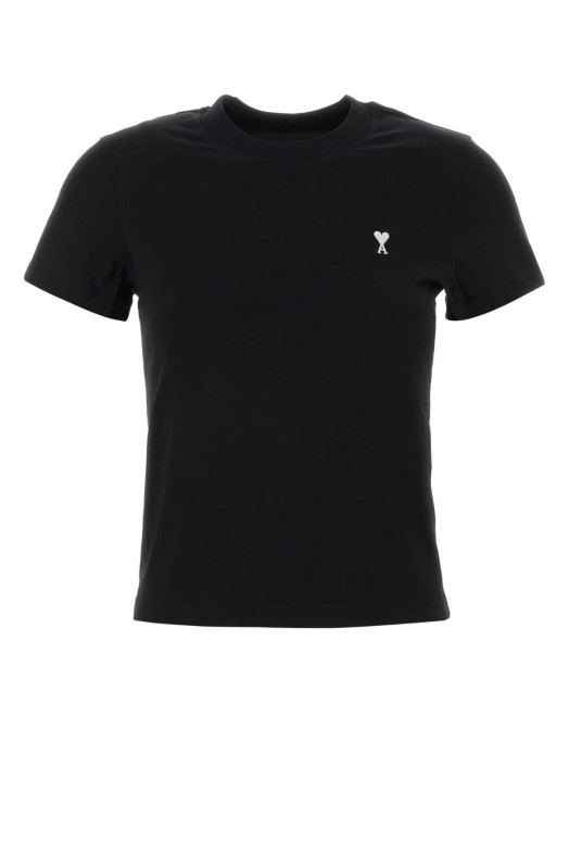Black cotton t-shirt AMI (FTS347724)