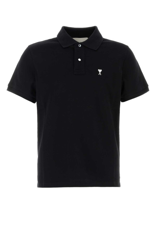 Black piquet polo shirt AMI (HPL411760)