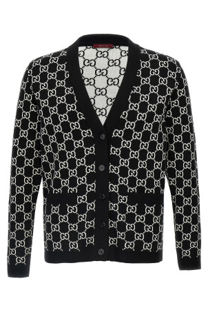 GG reversible cardigan Black-grey
