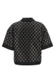 'GG' crystal top Black
