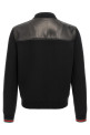 Куртка-бомбер из двух материалов, черная GUCCI 793181XNA291060