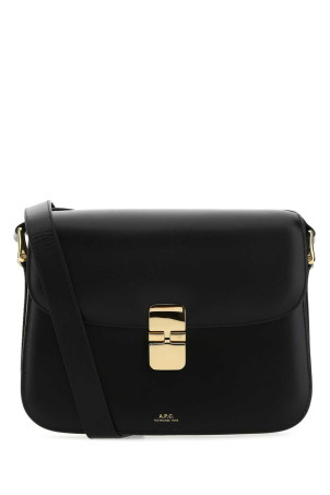 Black leather Grace crossbody bag Black A.P.C. (PXBMWF61412)
