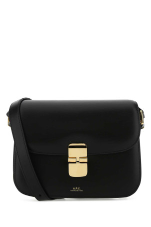 Black leather small Grace crossbody bag Black A.P.C. (PXBMWF61413)