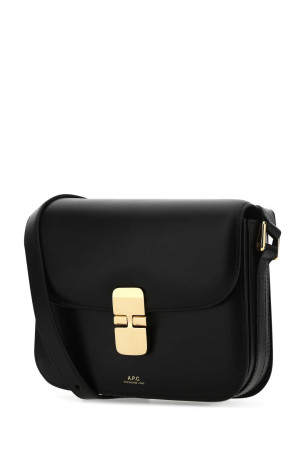 Black leather small Grace crossbody bag Black A.P.C. (PXBMWF61413)