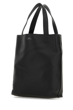 Black leather small Maiko shopping bag Black A.P.C. (PXCBCM61667)