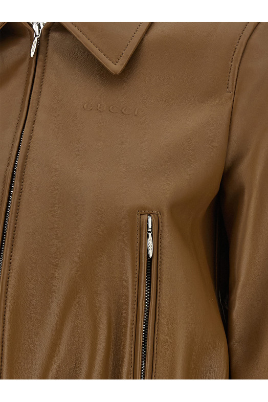 Короткая куртка «Gucci», бежевого цвета 852289XNBBW2006