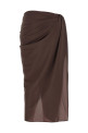 'Le Jupe Paréo' midi skirt  Brown