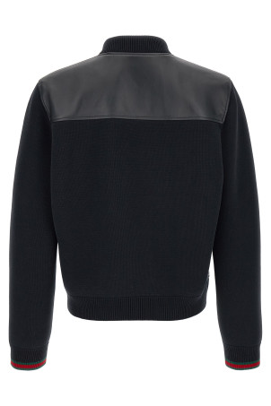 Куртка-бомбер з китицями та светр, синій GUCCI 793181XNA294044