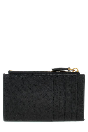 Картодержатель из кожи Саффиано, черный PRADA 1MC086QHHF0002