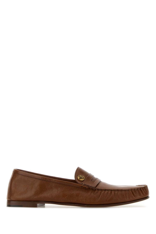 Лоферы из кожи карамельного цвета VERSACE (10233221A17346)