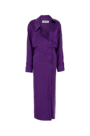 Purple satin shirt dress THE ATTICO (260WCW00257VVV102AA)