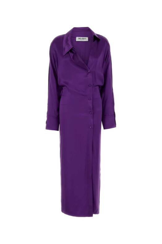 Purple satin shirt dress THE ATTICO (260WCW00257VVV102AA)