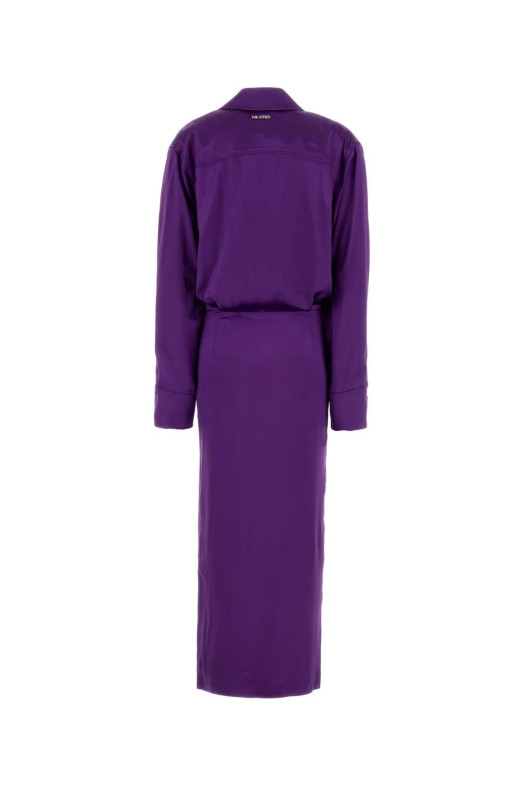 Purple satin shirt dress THE ATTICO (260WCW00257VVV102AA)