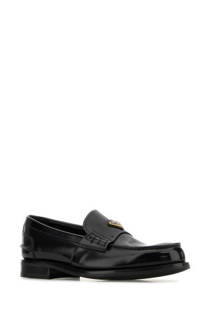 Black leather loafers Black PRADA (2DB223FX000055)