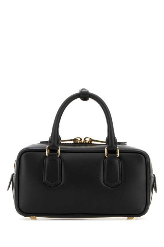 Black leather Arcadie handbag Black MIU MIU (5BB142VOONACR3)