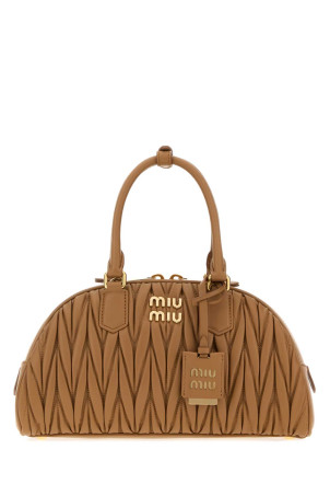 Camel nappa leather Arcadie handbag MIU MIU (5BB197AN88)