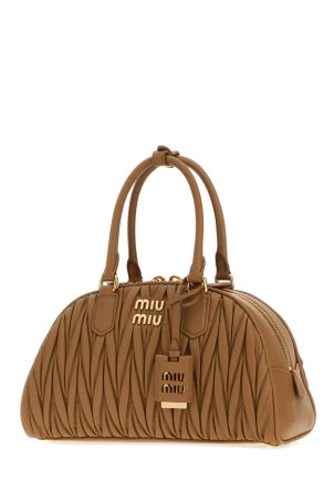 Camel nappa leather Arcadie handbag MIU MIU (5BB197AN88)