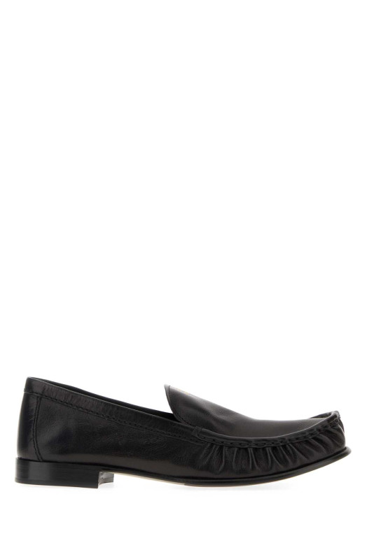Black leather loafers Black MIU MIU (5D499EF015007)