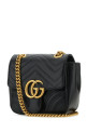 Black leather mini Marmont GG crossbody bag Black GUCCI (739682AABZC)