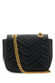 Black leather mini Marmont GG crossbody bag Black GUCCI (739682AABZC)