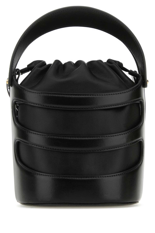 Black leather The Rise bucket bag Black ALEXANDER MCQUEEN (7871261VPGI)