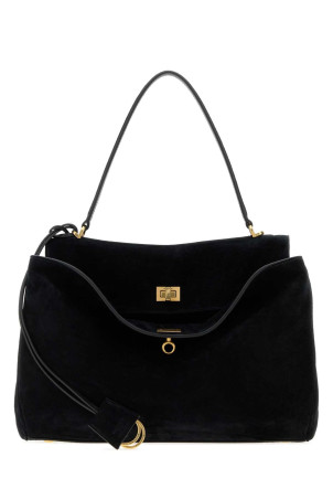 Black suede medium Rodeo handbag Black BALENCIAGA (7897722ACKO)