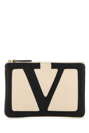 Ivory nappa leather Viva Superstar clutch VALENTINO GARAVANI (7W2P0AR2PTJ)