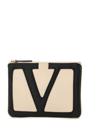 Ivory nappa leather Viva Superstar clutch VALENTINO GARAVANI (7W2P0AR2PTJ)