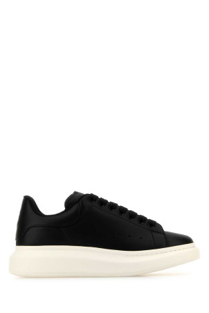 Black leather sneakers with black leather heel Black ALEXANDER MCQUEEN (807880WHABB)