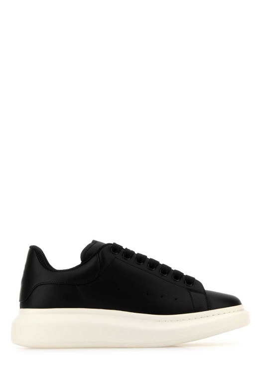 Black leather sneakers with black leather heel Black ALEXANDER MCQUEEN (807880WHABB)