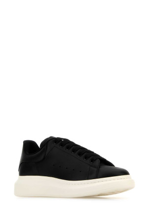Black leather sneakers with black leather heel Black ALEXANDER MCQUEEN (807880WHABB)