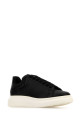 Black leather sneakers with black leather heel Black ALEXANDER MCQUEEN (807880WHABB)