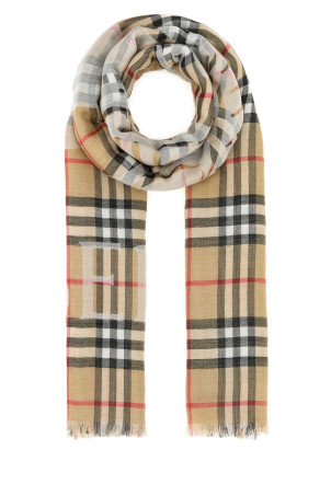 Embroidered wool blend scarf BURBERRY (8117905)