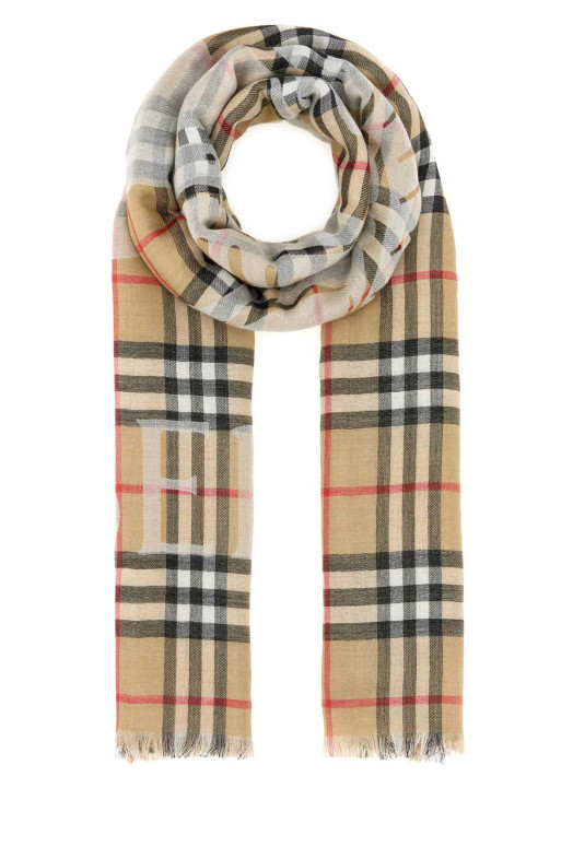 Embroidered wool blend scarf BURBERRY (8117905)