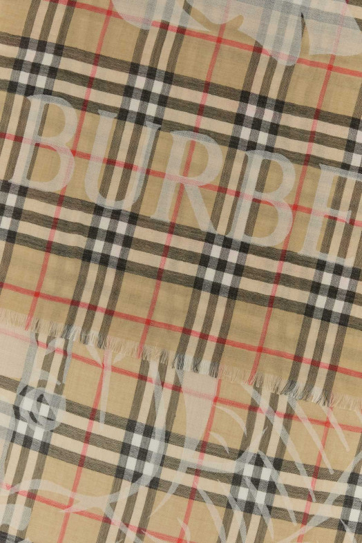 Embroidered wool blend scarf BURBERRY (8117905)