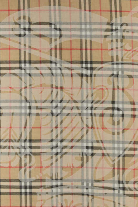 Embroidered wool blend scarf BURBERRY (8117905)