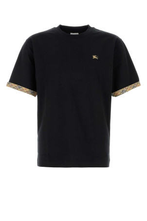 Black cotton t-shirt Black BURBERRY (8123492)