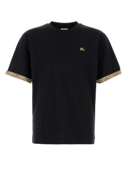 Black cotton t-shirt Black BURBERRY (8123492)