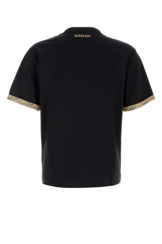 Black cotton t-shirt Black BURBERRY (8123492)