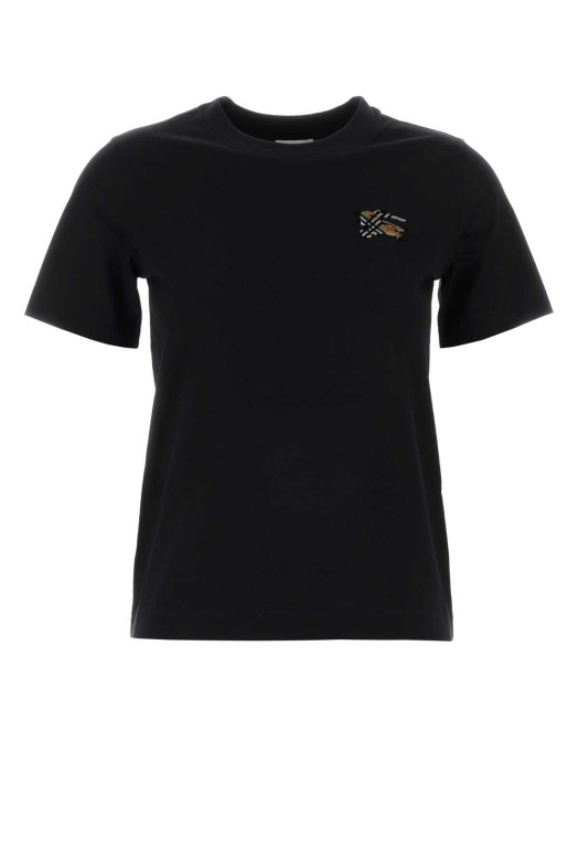 Black cotton t-shirt Black BURBERRY (8130012)