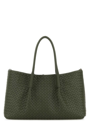 Army green leather Pinacoteca shopping bag BOTTEGA VENETA (817166V5AG1)