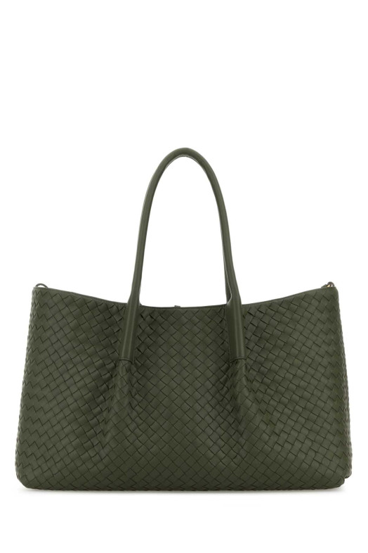 Army green leather Pinacoteca shopping bag BOTTEGA VENETA (817166V5AG1)