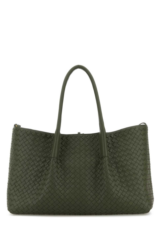 Army green leather Pinacoteca shopping bag BOTTEGA VENETA (817166V5AG1)