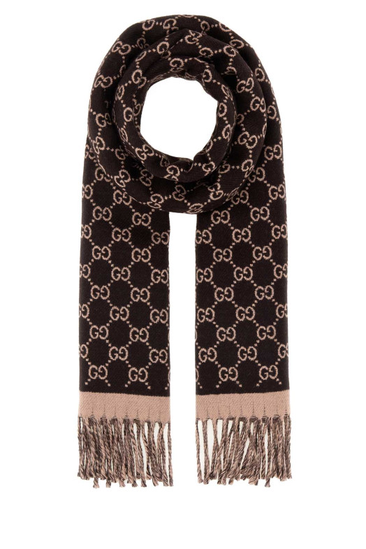 Embroidered wool scarf GUCCI (8355343G200)