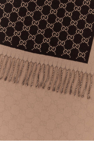Embroidered wool scarf GUCCI (8355343G200)