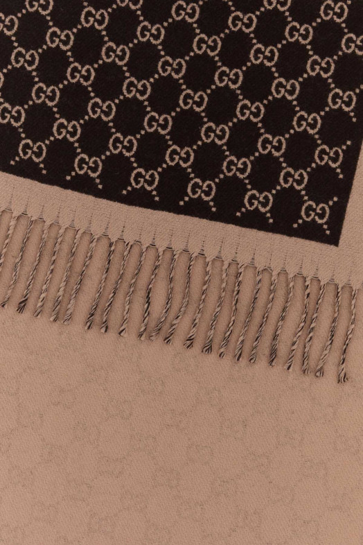 Embroidered wool scarf GUCCI (8355343G200)