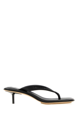 Black rubber Sampieri thong mules Black BOTTEGA VENETA (868251V00P5)