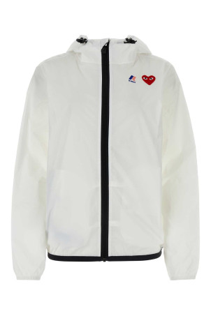 White nylon Comme des GarÃ§ons X K-way k-way White K-WAY X CDG PLAY (AZJ501051)